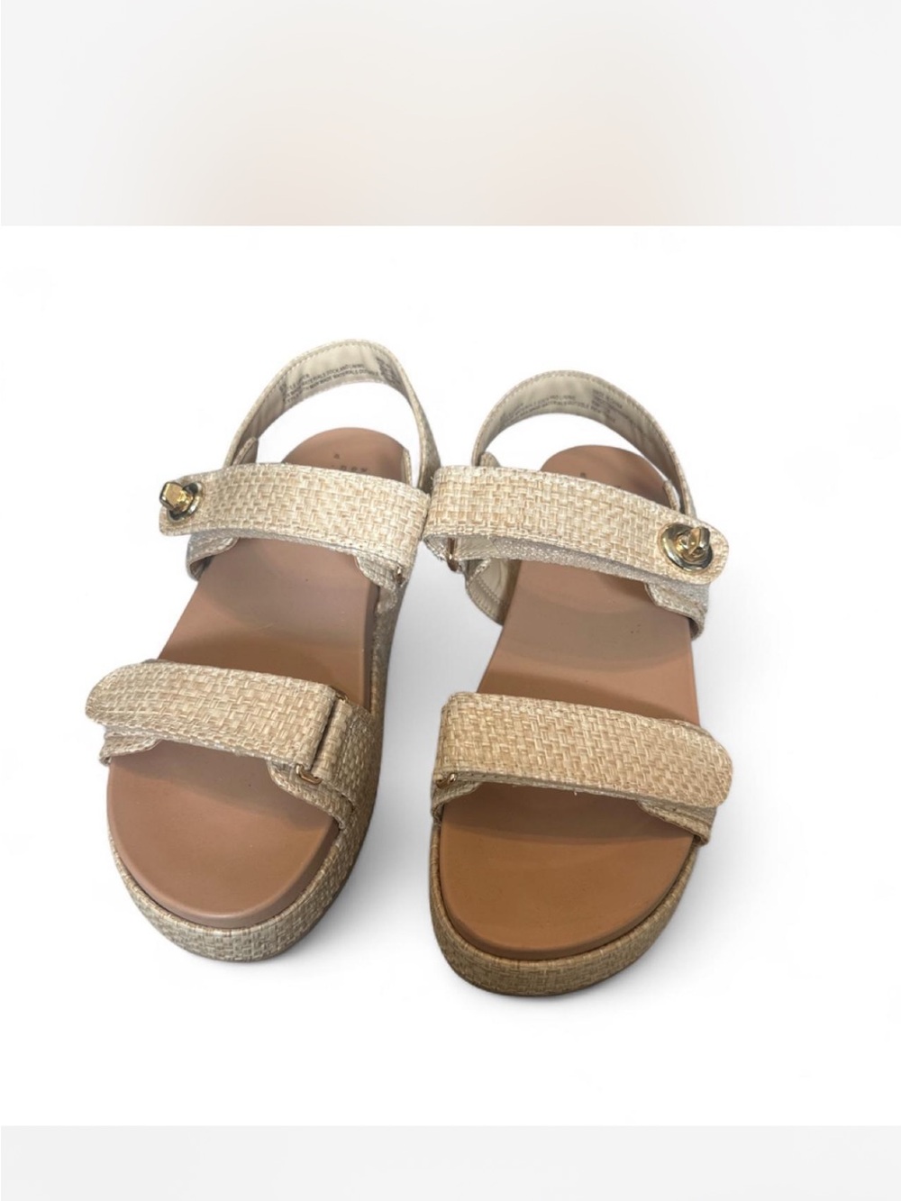a new day Woven Neutral Strap Sandals - Beige